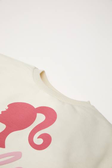 طقم برقبة مستديرة من باربي من قطعتين