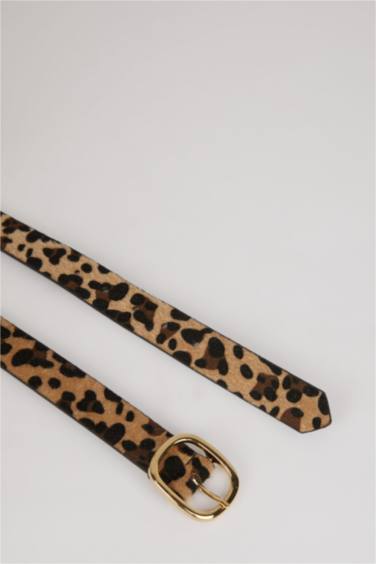 Женский ремень для платья с леопардовым узором из искусственной кожи