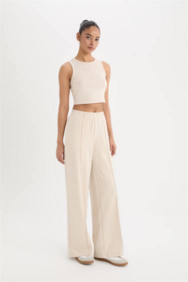 DeFactoFit Wide Leg Standard Leg Scuba Fabric Sweatpants