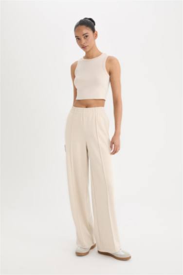 DeFactoFit Wide Leg Standard Leg Scuba Fabric Sweatpants