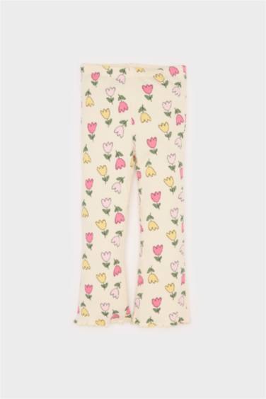 Baby Girl Floral Crew Neck Sweatshirt Leggings 2 Piece Set