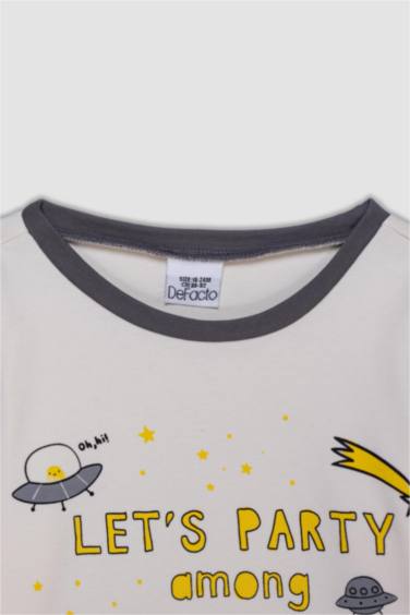 طقم بيجاما بيبي اولادي قصة عادية بطبعة نجم - قطعتين