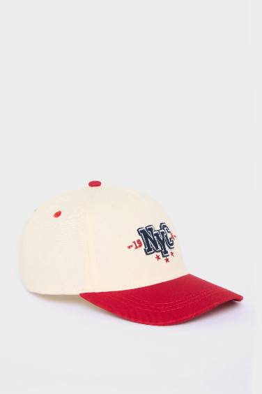 Boy Embroidered Cotton Cap