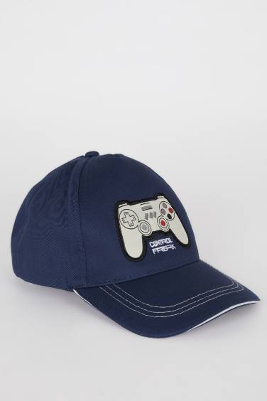 Boy Embroidered Cotton Cap