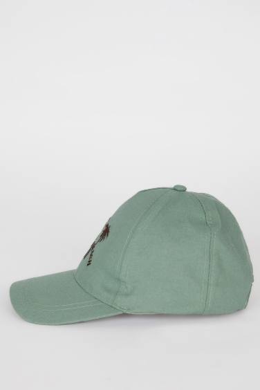 Boy Embroidered Linen Blend Cap