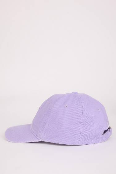 Girl Embroidered Cotton Denim Cap