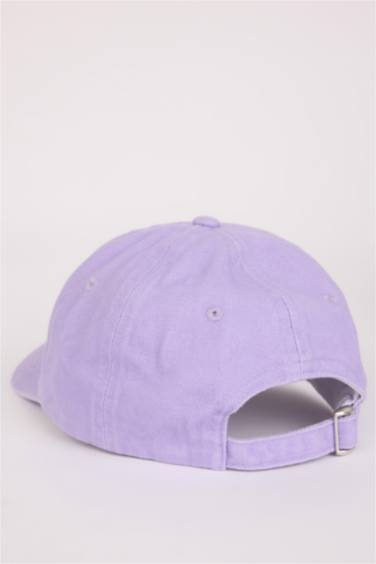 Girl Embroidered Cotton Denim Cap
