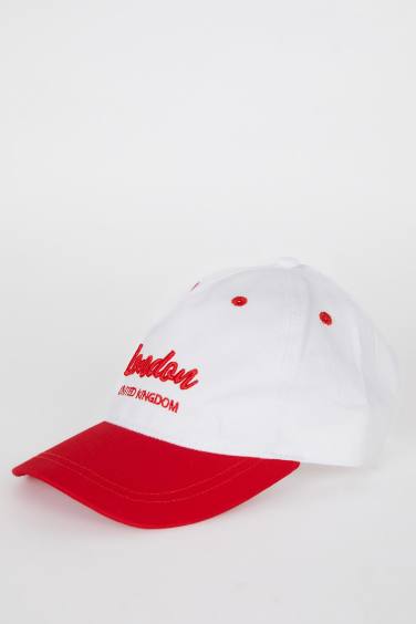 Girl Embroidered Cotton Cap