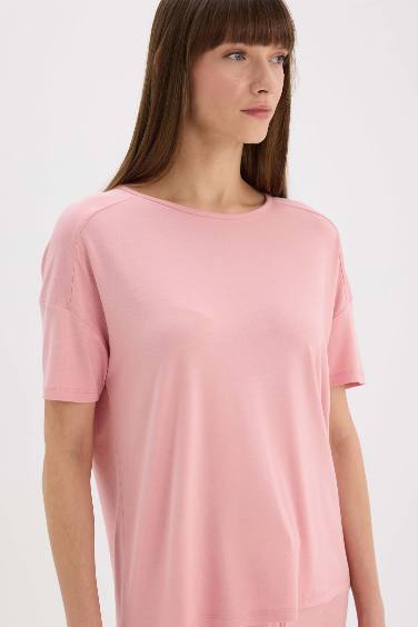 Pijama Takımı Kısa Kollu Üst Beli Lastikli Geniş Paça Alt-Fall in Love