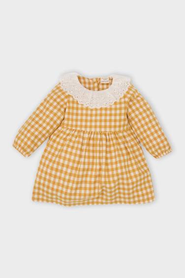 Kız Bebek Uzun Kollu Flanel Elbise