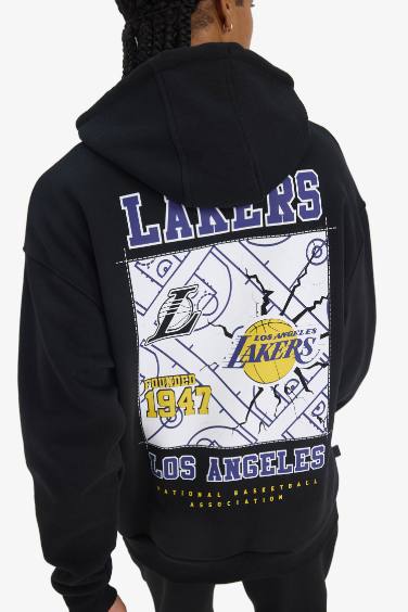 DeFactoFit NBA Los Angeles Lakers Oversize Fit Thick Sweatshirt