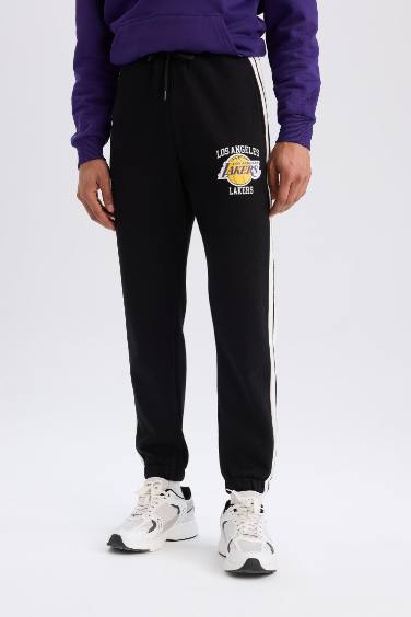 DeFactoFit NBA Los Angeles Lakers Standard Fit Pocket Thick Sports Joggers