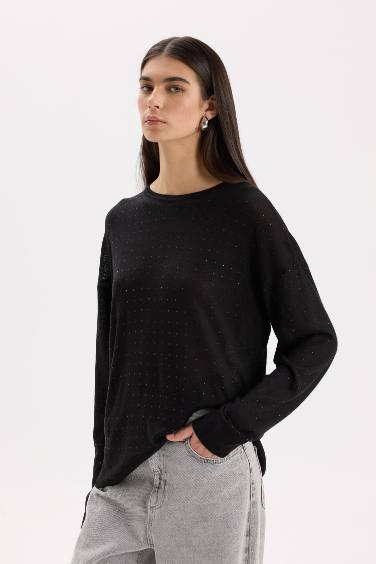 Pull Tricot Col rond Brillant