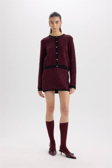 қалыпты пішім дөңгелек жаға Кардиган