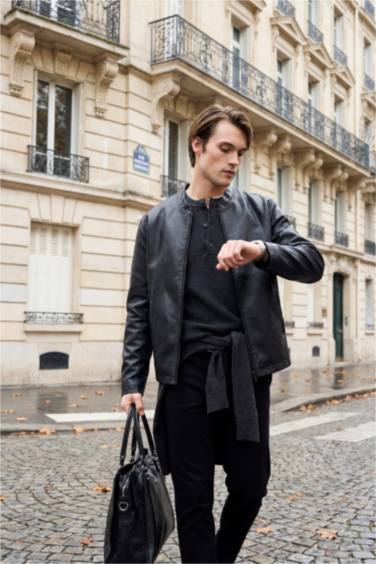 Su İtici Fermuarlı Mont