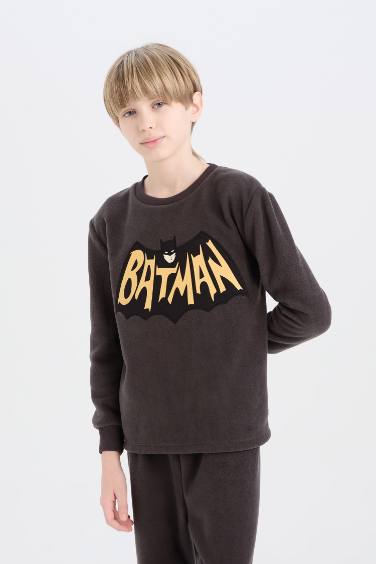 طقم بيجاما صوفي قصة عادية كم طويل من Batman - قطعتين