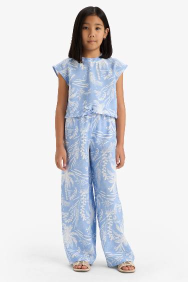 Blouse imprimée à manches courtes pour fille