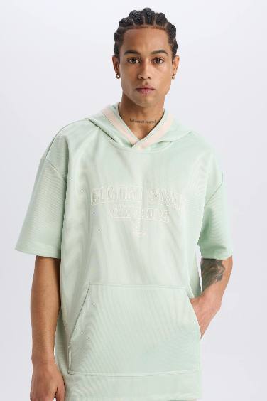 Футболка оверсайз с круглым вырезом, лицензией NBA Golden State Warriors и коротким рукавом, Коллекция DeFactoFit