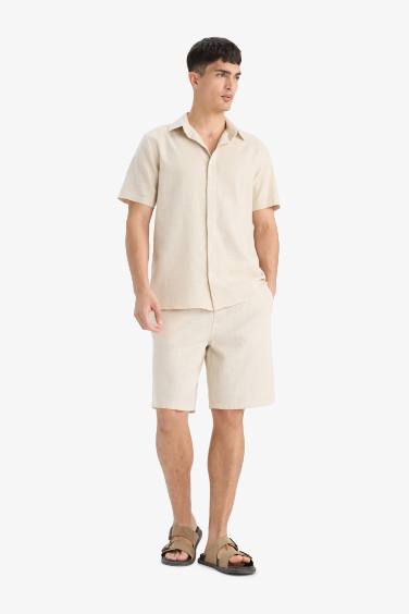 Regular Fit Polo Neck Summer Cotton Shirt