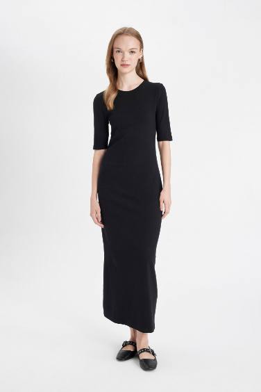 Bodycon Crew Neck Camisole Maxi Dress