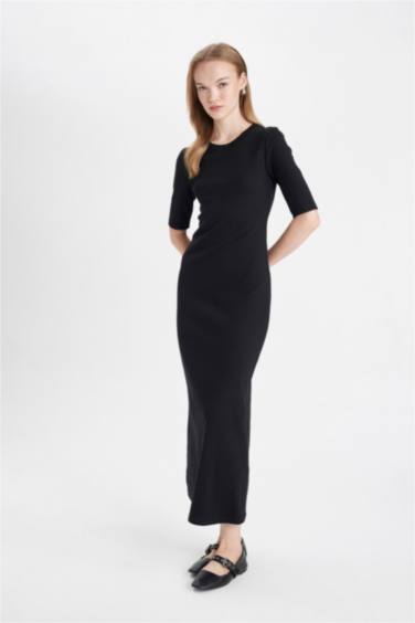 Bodycon Crew Neck Camisole Maxi Dress