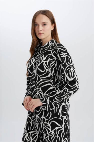 Regular Fit Shirt Collar Long Sleeve T-Shirt