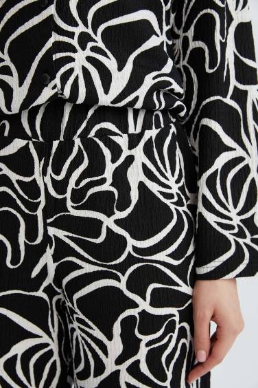 Regular Fit Textured Patterned Trousers