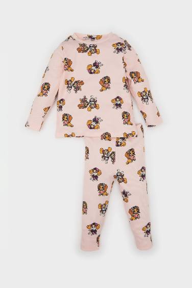 Baby Girl Paw Patrol Ribbed Top Bottom 2 Piece Pajama Set