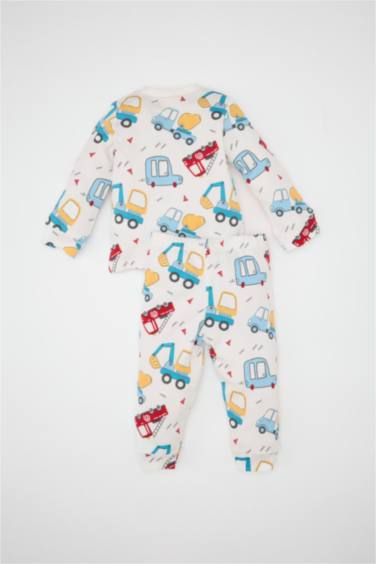 Baby Boy Vehicle Printed Top Bottom 2 Piece Pajama Set