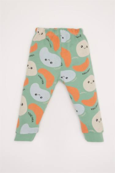 2 piece Regular Fit Crew Neck Printed Knitted Pyjamas