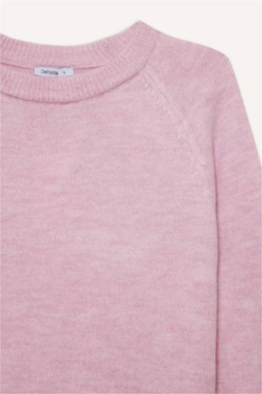 Regular Fit Bisiklet Yaka Basic Düz Soft Touch Yumuşak Triko Kazak