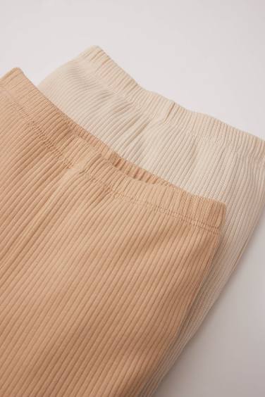 بنطلون بيبي اولادي مضلع قصة عادية - قطعتين