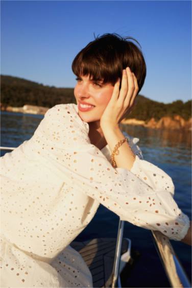 Fall in Love Embroidered Long Sleeve Mini Beach Dress