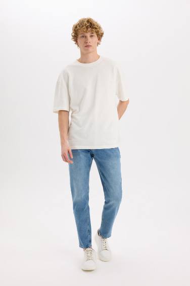 Slim Tapered Fit Dar Kalıp Normal Bel Daralan Paça Jean Pantolon