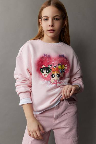 Sweatshirt PowerPuff Girls à coupe relax pour fille