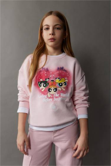 Sweatshirt PowerPuff Girls à coupe relax pour fille