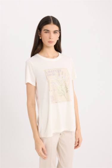 Рубашка с коротким рукавом и цветочным принтом с расслабленным кроем