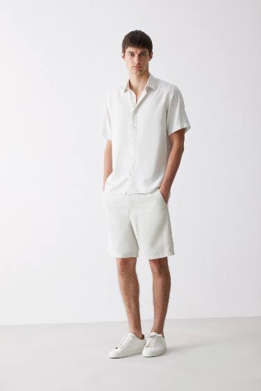 Relax Fit Resort Neck Cotton Short Sleeve Shirt