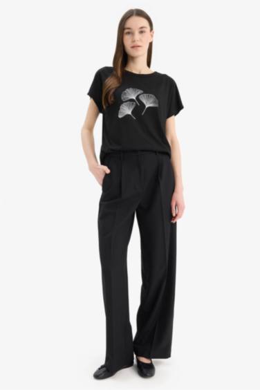 تي شيرت قصة عادية نص ردن وياخة دائرية