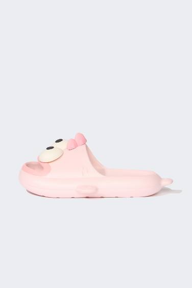 شبشب حريمي إيفا بكعب مسطح بشريط مزدوج زهري