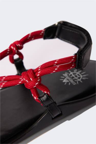 Kadın Düz Taban Suni Deri Sandalet - Görsel 6