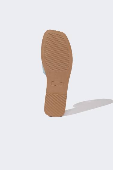 شبشب جينز حريمي بكعب مسطح