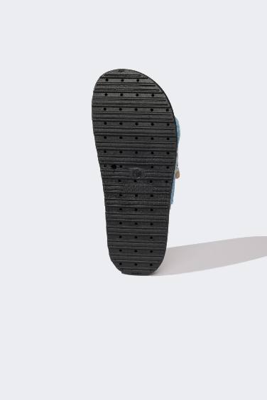 Woman Flat Sole Denim Slippers