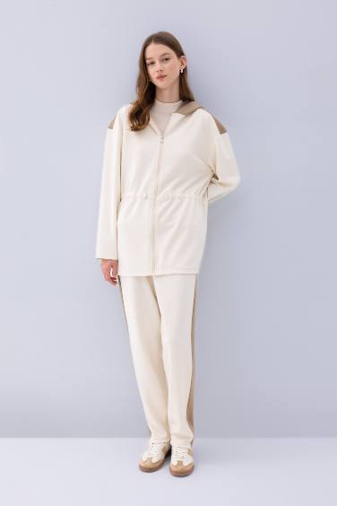 Beli Lastikli Yan Şeritli Harem Pantolon