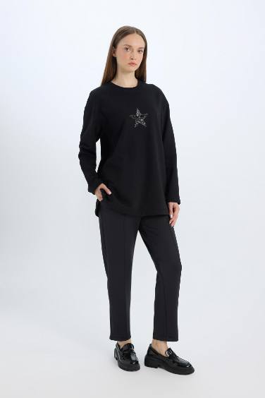 Regular Fit Cepli Pensli Skuba Dalgıç Kumaş Beli Lastikli Pantolon