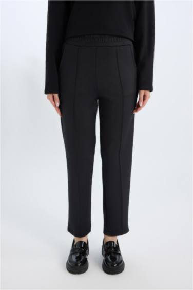 Regular Fit Cepli Pensli Skuba Dalgıç Kumaş Beli Lastikli Pantolon