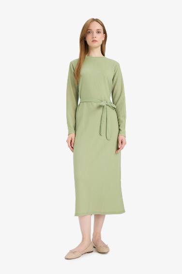 Regular Fit Crew Neck Dress