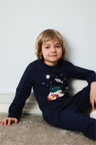 Baby Boy Space Printed Top Bottom 2 Piece Pajama Set