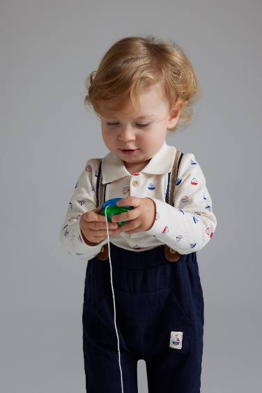 Baby Boy Suspender and Pants 2 Piece Set