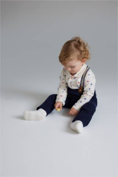 Baby Boy Suspender and Pants 2 Piece Set